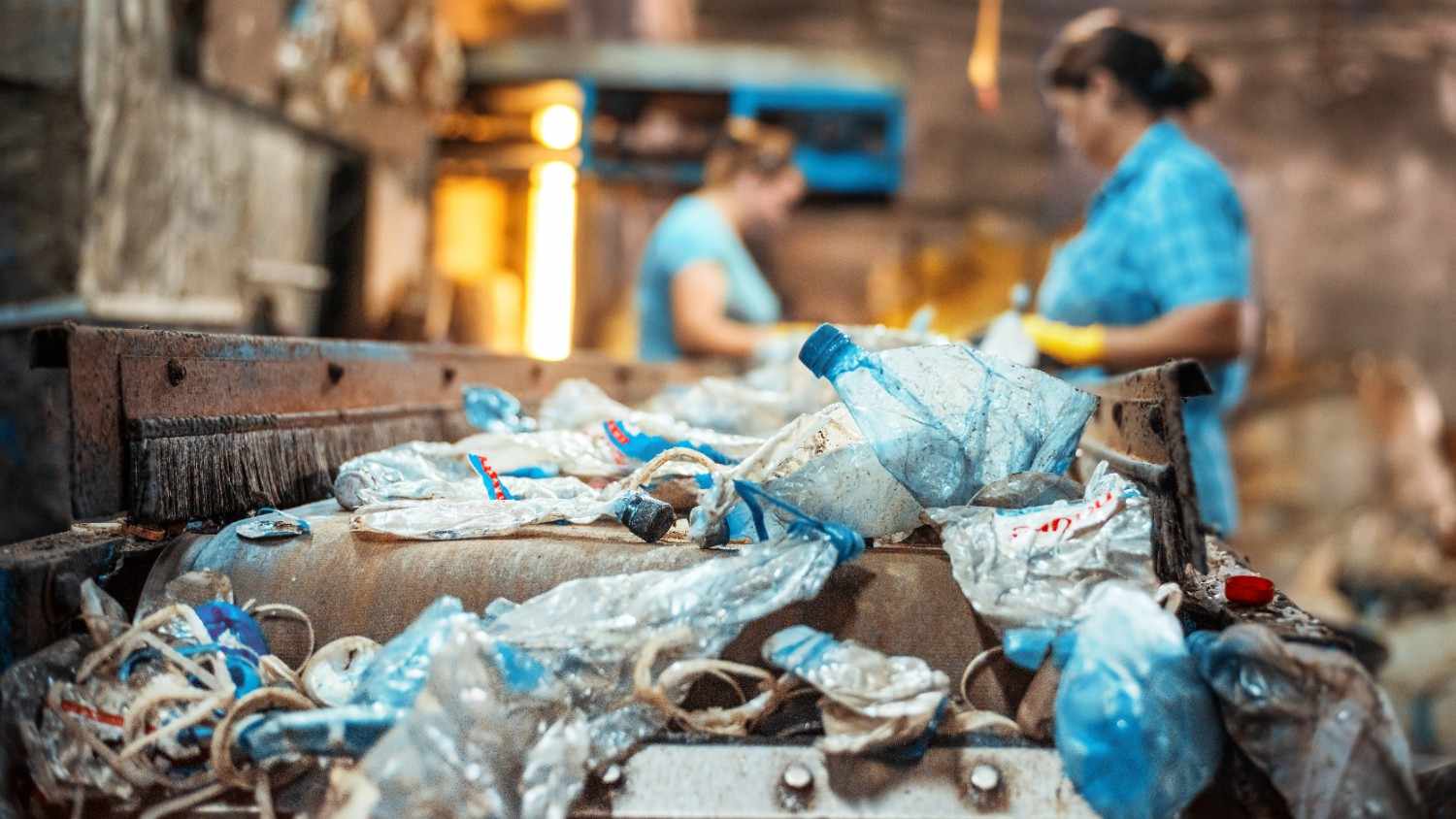 mesin conveyor pemilah sampah