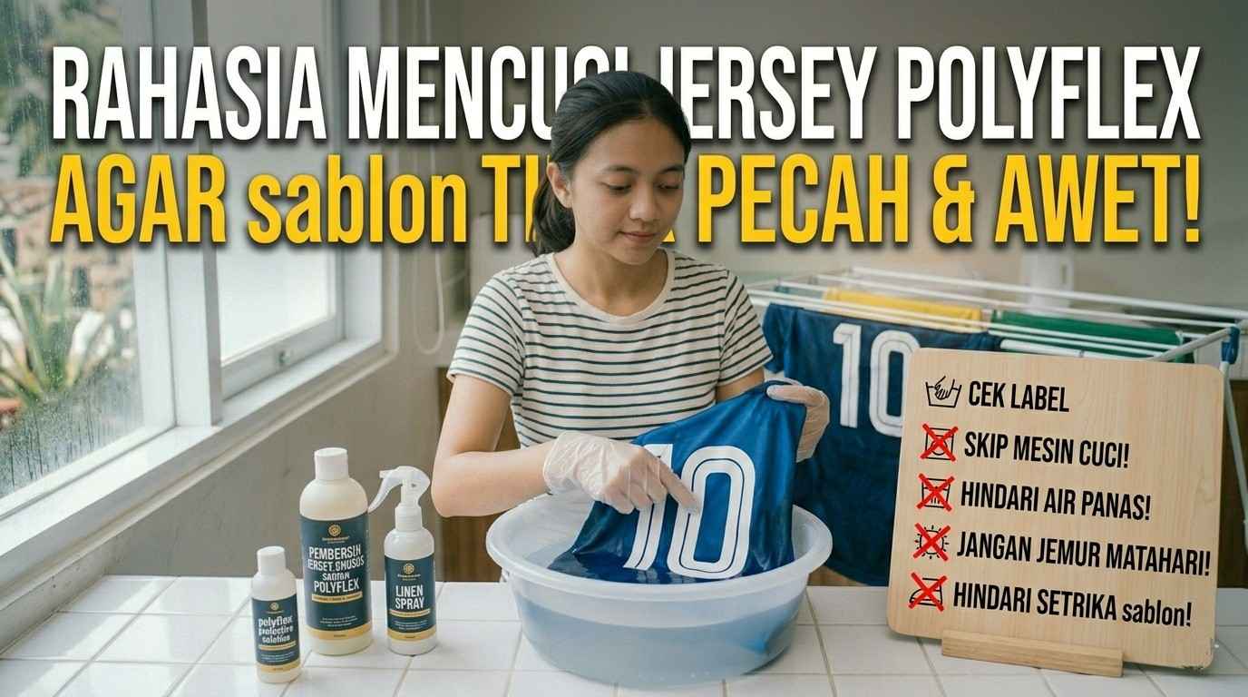 Cara Mencuci Jersey Sablon Polyflex Agar Tidak Pecah